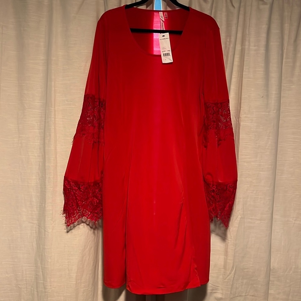 3/$30 NWT NY Collection red dress XL